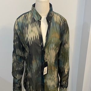 Hugo Boss NEW with Tags Semi sheer 10 Green brown